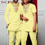 Bazin Riche African Couples Matching Outfit Set - Free Delivery Worldwide only at Flexi Africa
