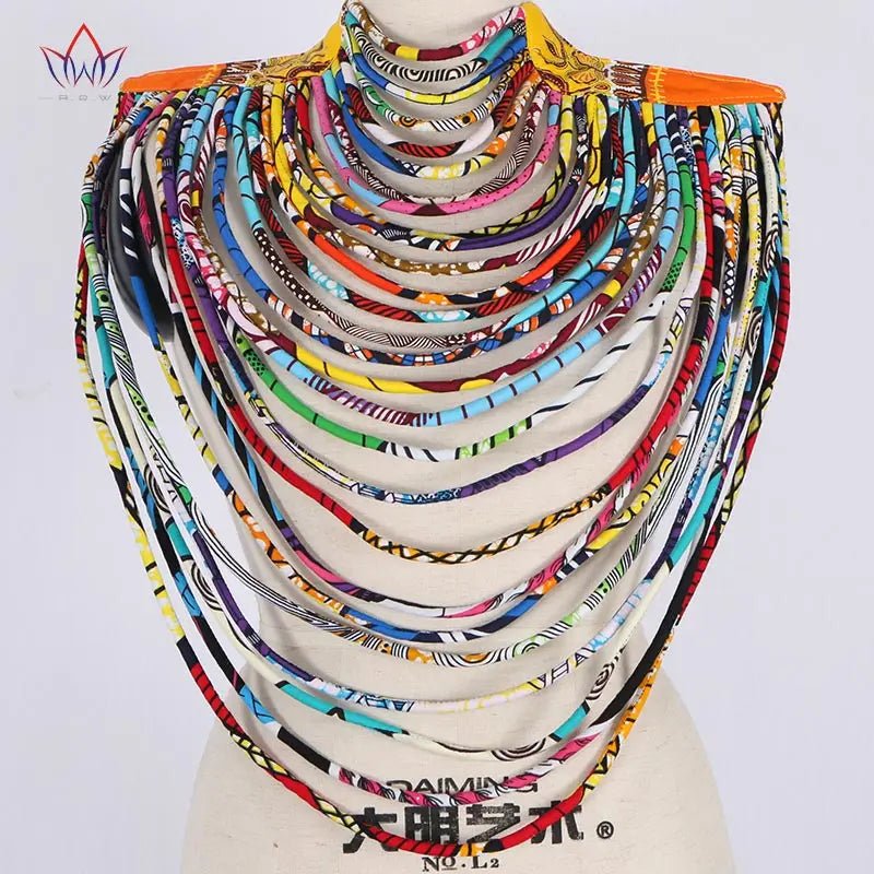 Beautiful Multi Strand Necklace African Bold Colorful Long Jewelry Africa Handmade Jewellery - Flexi Africa - FREE POST