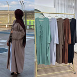 Black Open Abaya Cardigan for Women – Modest Luxury Eid, Party & Vacation Robe - Free Delivery Worldwide only at Flexi Africa