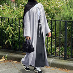 Black Open Abaya Cardigan for Women – Modest Luxury Eid, Party & Vacation Robe - Free Delivery Worldwide only at Flexi Africa