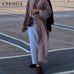 Black Open Abaya Cardigan for Women – Modest Luxury Eid, Party & Vacation Robe - Free Delivery Worldwide only at Flexi Africa