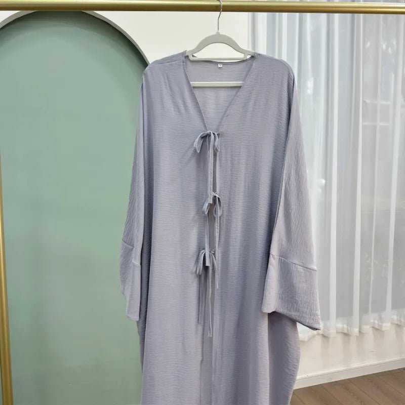 Black Open Abaya Cardigan for Women – Modest Luxury Eid, Party & Vacation Robe - Free Delivery Worldwide only at Flexi Africa