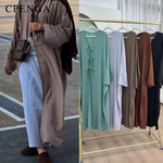 Black Open Abaya Cardigan for Women – Modest Luxury Eid, Party & Vacation Robe - Free Delivery Worldwide only at Flexi Africa