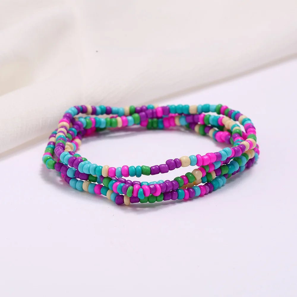 Boho Colorful Beach Bikini Jewelry: Summer Waist Beads Chain for African Belly Beads - Flexi Africa - www.flexiafrica.com