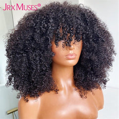 Bouncy Kinks: Glueless Afro Kinky Curly Bob Wig with Bangs - Flexi Africa - Flexi Africa offers Free Delivery Worldwide - Vibrant African traditional clothing showcasing bold prints and intricate designs