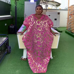 Chic plus size elegant dresses Jacquard fabric women dresses african fashion Luxury african dresse women - Free Delivery Worldwide only at Flexi Africa