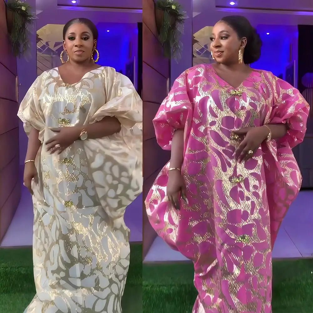 Chic plus size elegant dresses Jacquard fabric women dresses african fashion Luxury african dresse women - Free Delivery Worldwide only at Flexi Africa