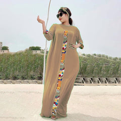 Chiffon High Street Dress: Autumn Abaya Women Solid Elegant Dresses - Flexi Africa - Free Delivery Worldwide