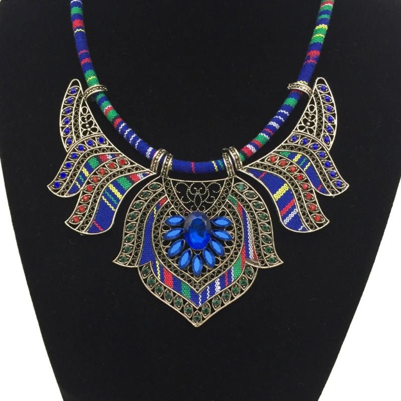 Chunky Bib Statement Torque Choker Bohemia African Tribal Necklaces - Flexi Africa - Flexi Africa offers Free Delivery Worldwide - Vibrant African traditional clothing showcasing bold prints and intricate designs