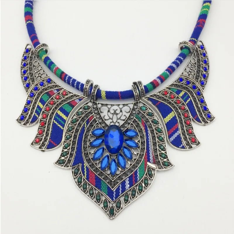Chunky Bib Statement Torque Choker Bohemia African Tribal Necklaces - Flexi Africa - Flexi Africa offers Free Delivery Worldwide - Vibrant African traditional clothing showcasing bold prints and intricate designs