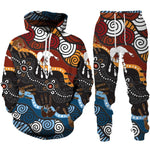 Colorful African Folk Print Unisex Tracksuit Set – 2PC Hoodie and Pants Ethnic Sportswear - Free Delivery Worldwide only at Flexi Africa