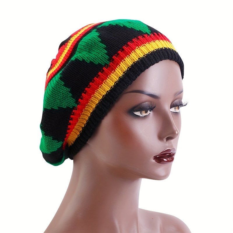 Colorful Reggae Jamaican Knitted Hat - Outdoor Street Style Wool Hat - Free Delivery Worldwide only at Flexi Africa