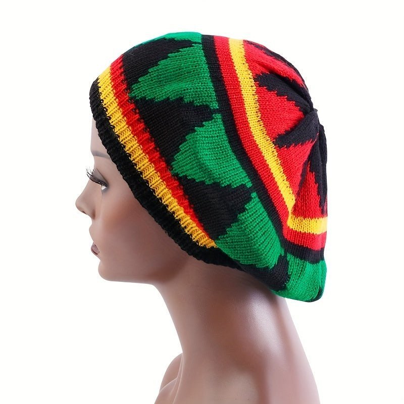 Colorful Reggae Jamaican Knitted Hat - Outdoor Street Style Wool Hat - Free Delivery Worldwide only at Flexi Africa