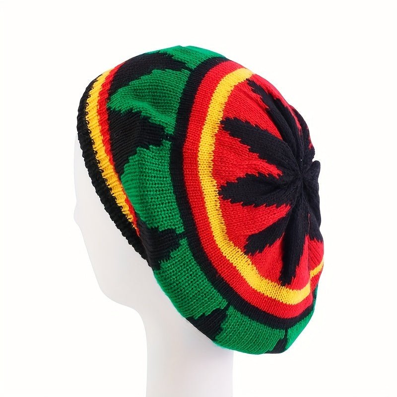 Colorful Reggae Jamaican Knitted Hat - Outdoor Street Style Wool Hat for Cold Weather - Flexi Africa - Free Delivery Worldwide only at www.flexiafrica.com