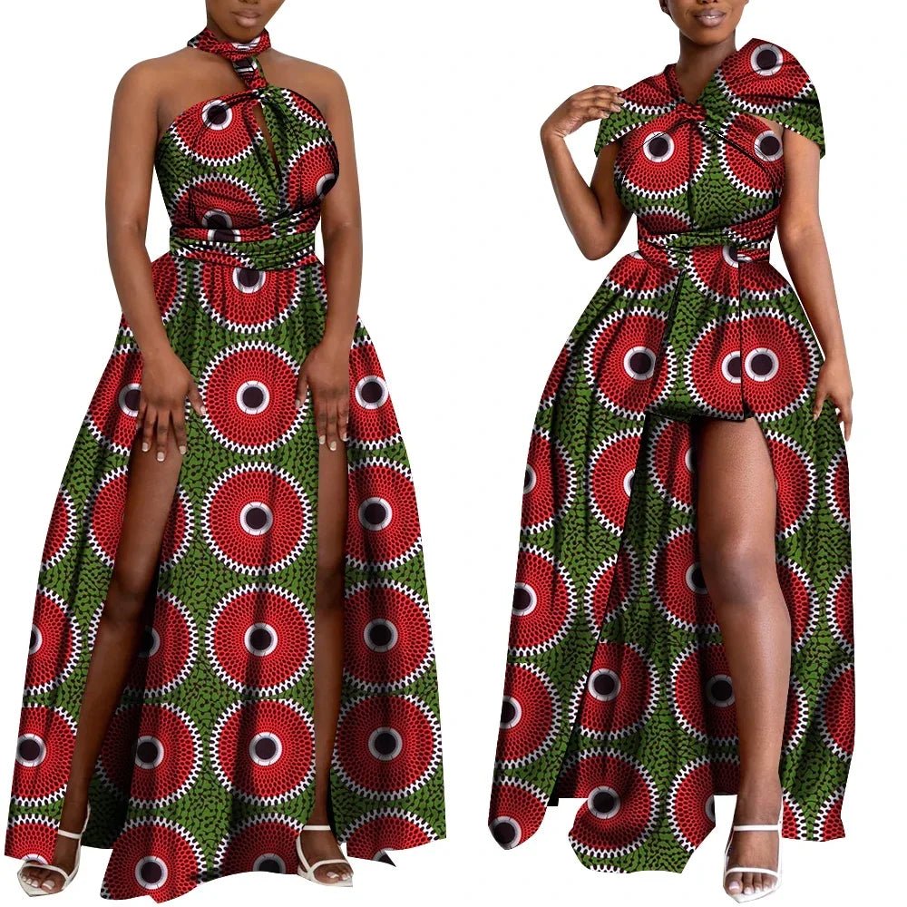 Convertible African Boho Maxi Dress – Multiway Wrap Bandage Style Party & Bridesmaid Gown - Free Delivery Worldwide only at Flexi Africa