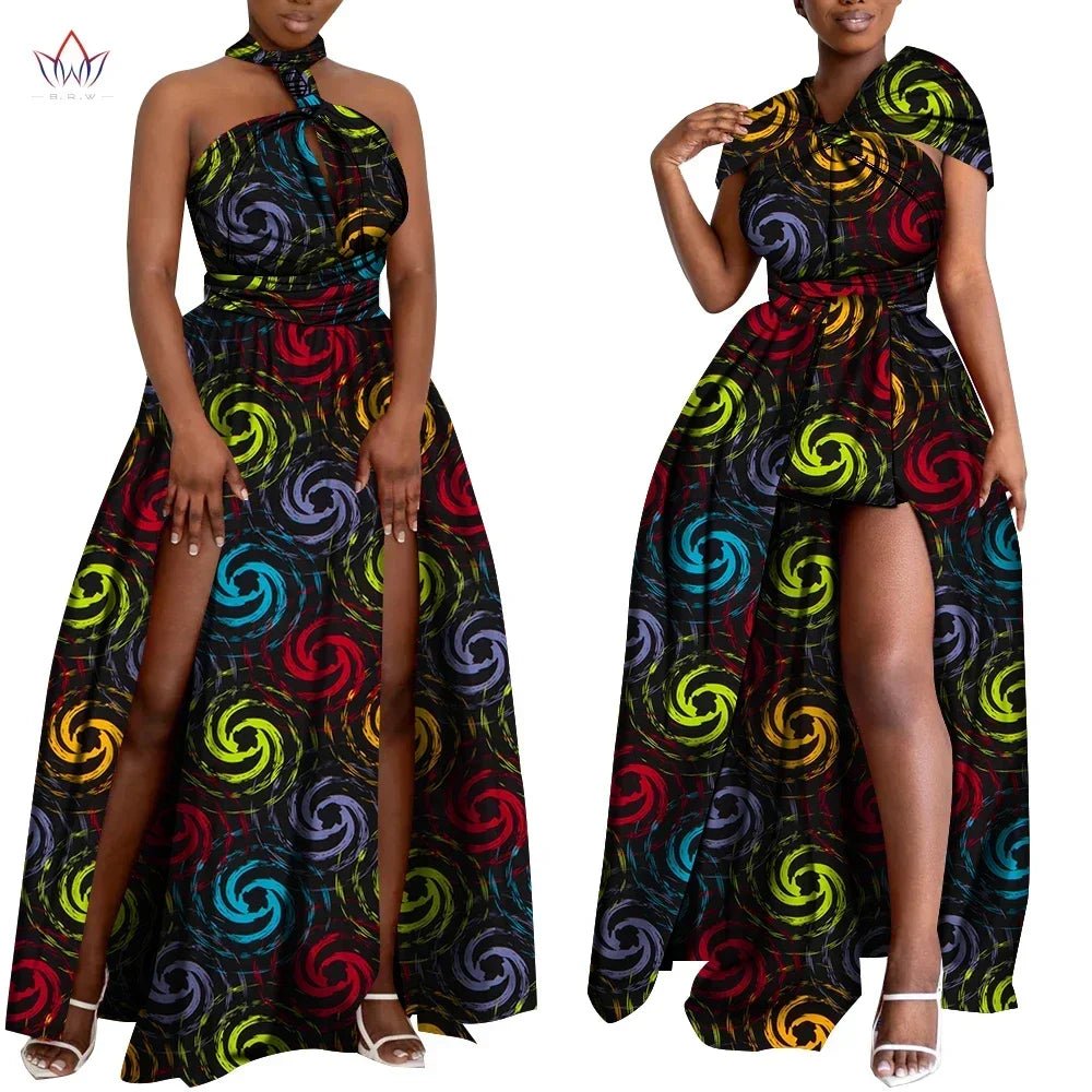 Convertible African Boho Maxi Dress – Multiway Wrap Bandage Style Party & Bridesmaid Gown - Free Delivery Worldwide only at Flexi Africa