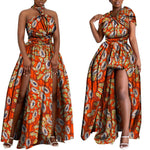 Convertible African Boho Maxi Dress – Multiway Wrap Bandage Style Party & Bridesmaid Gown - Free Delivery Worldwide only at Flexi Africa