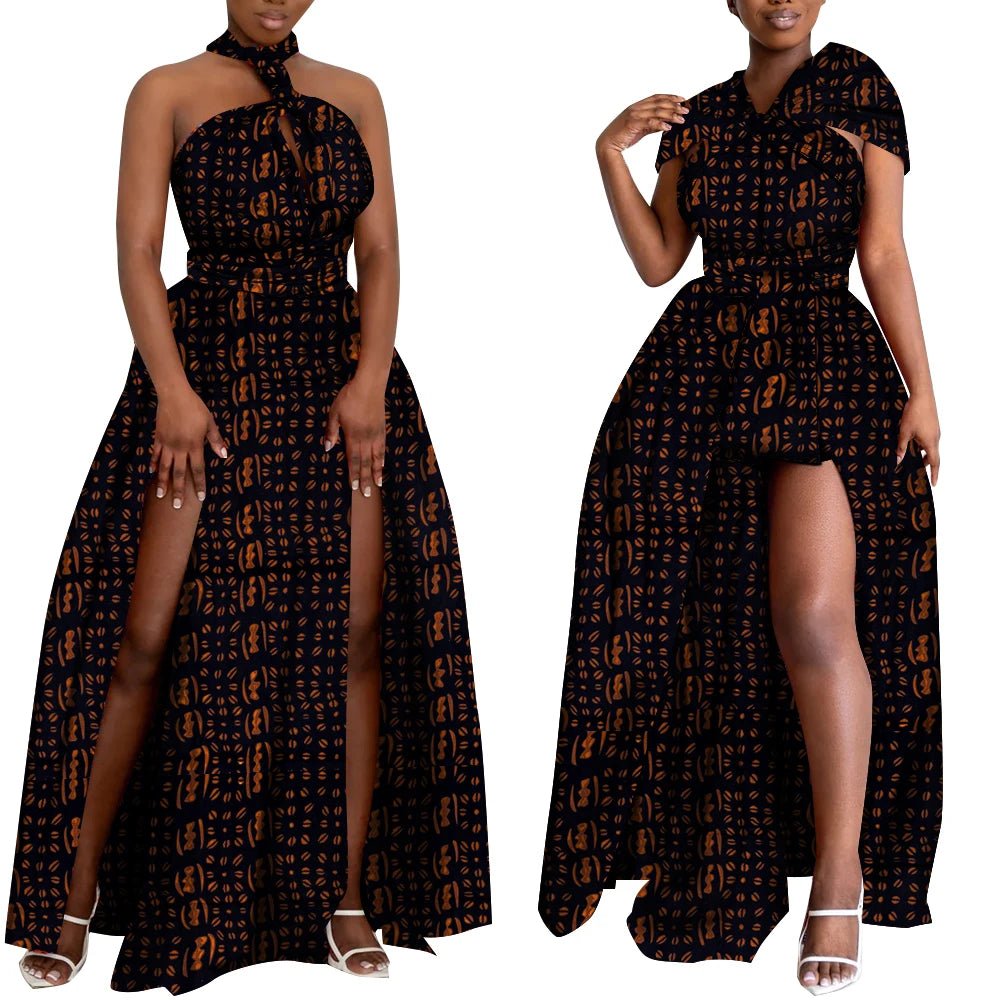 Convertible African Boho Maxi Dress – Multiway Wrap Bandage Style Party & Bridesmaid Gown - Free Delivery Worldwide only at Flexi Africa