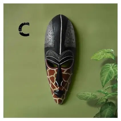 Creative Retro Resin Exotic African Masks Portraits Hanging Wall Mural Wall Hanging Ornaments Home Accessories Best Gift - Flexi Africa - Free Delivery Worldwide only at www.flexiafrica.com