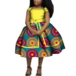 Cute Ankara Girls Dress – Bazin Riche African Print Bow Tie Party Outfit for Kids - Free Delivery Worldwide only at Flexi Africa