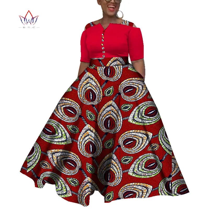 Dashiki African Dress for Women – Colorful Ankle - Length Dress for Daily Wear & Weddings (Sizes S–6XL) - Free Delivery Worldwide only at Flexi Africa
