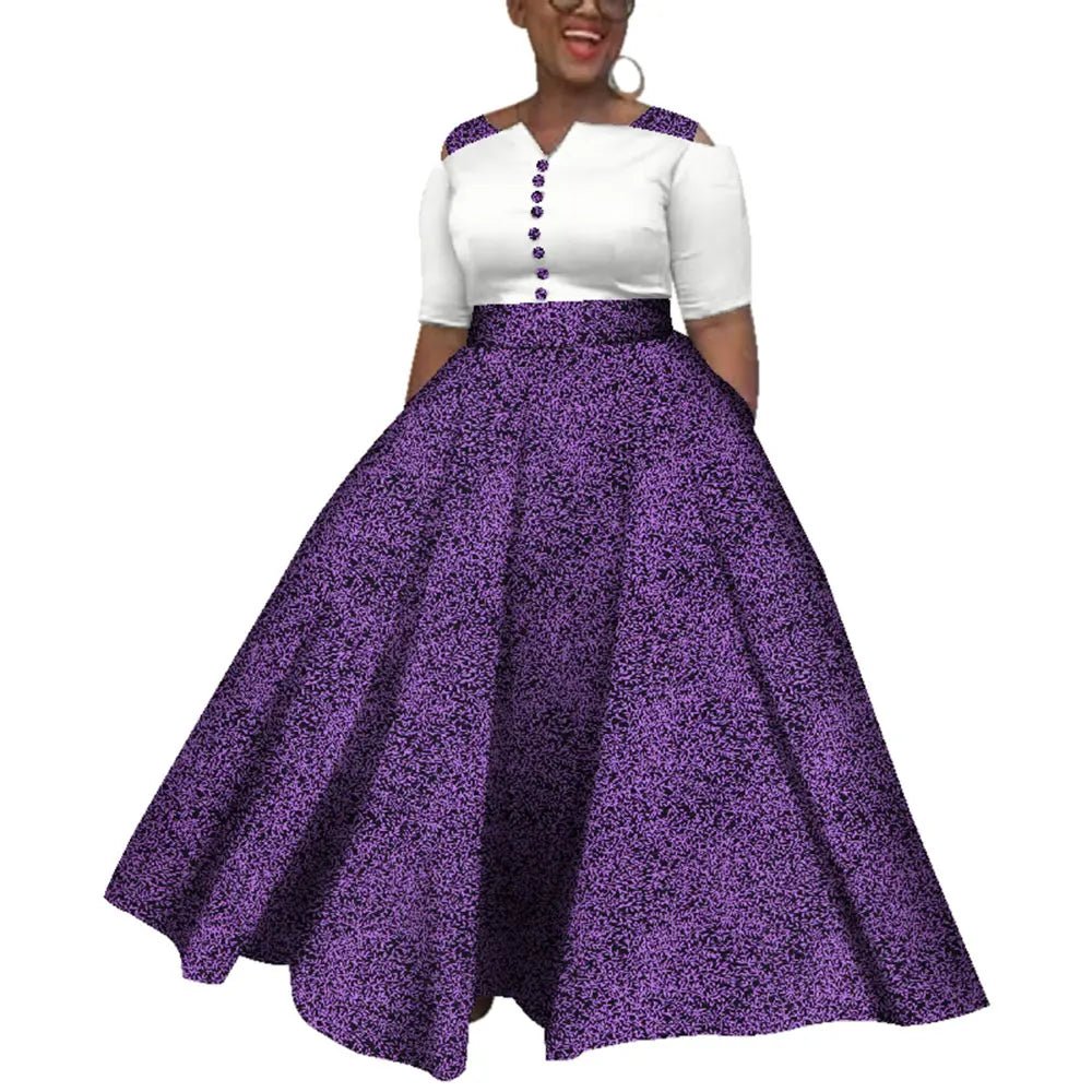Dashiki African Dress for Women – Colorful Ankle - Length Dress for Daily Wear & Weddings (Sizes S–6XL) - Free Delivery Worldwide only at Flexi Africa