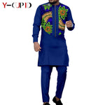 Dashiki Couple Outfit Set – Women’s African Dress with Men’s Bazin Riche Top and Pants for Special Occasions - Free Delivery Worldwide only at Flexi Africa