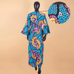 Dashiki Print Bodycon Maxi Dress – Women’s African V - Neck Flare Sleeve Party & Formal Gown - Free Delivery Worldwide only at Flexi Africa