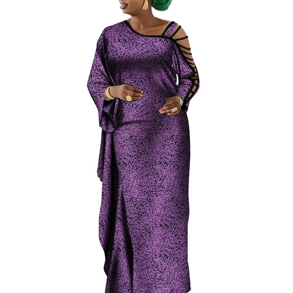 african print cut out dress African Print Ankara Multicolor Cutout Maxi Dress
