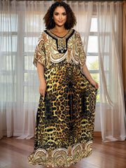 African-Inspired Loose Fit Maxi Dress – Elegant Oversized Gown for Women