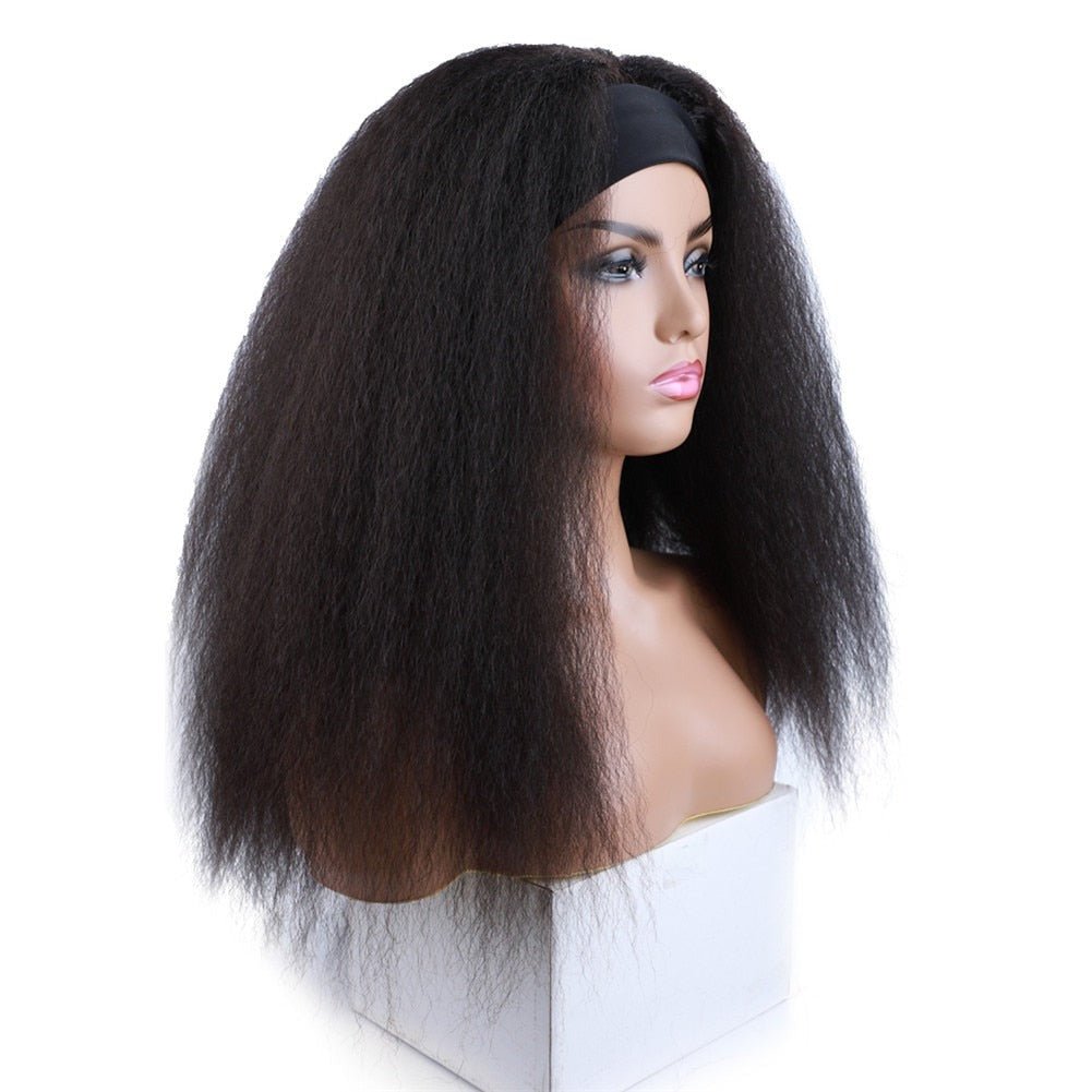 Effortless Elegance: Long Kinky Straight Synthetic Afro Wig - Flexi Africa offers Free Delivery Worldwide - Vibrant African