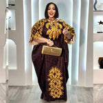 Elegant African Abaya Dress for Women – Embroidered Plus Size Party & Church Attire - Free Delivery Worldwide only at Flexi Africa