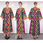 Elegant African Ankara Dashiki Long Dress for Women – Bazin Riche Wedding Party Gown & Traditional Robe - Free Delivery Worldwide only at Flexi Africa