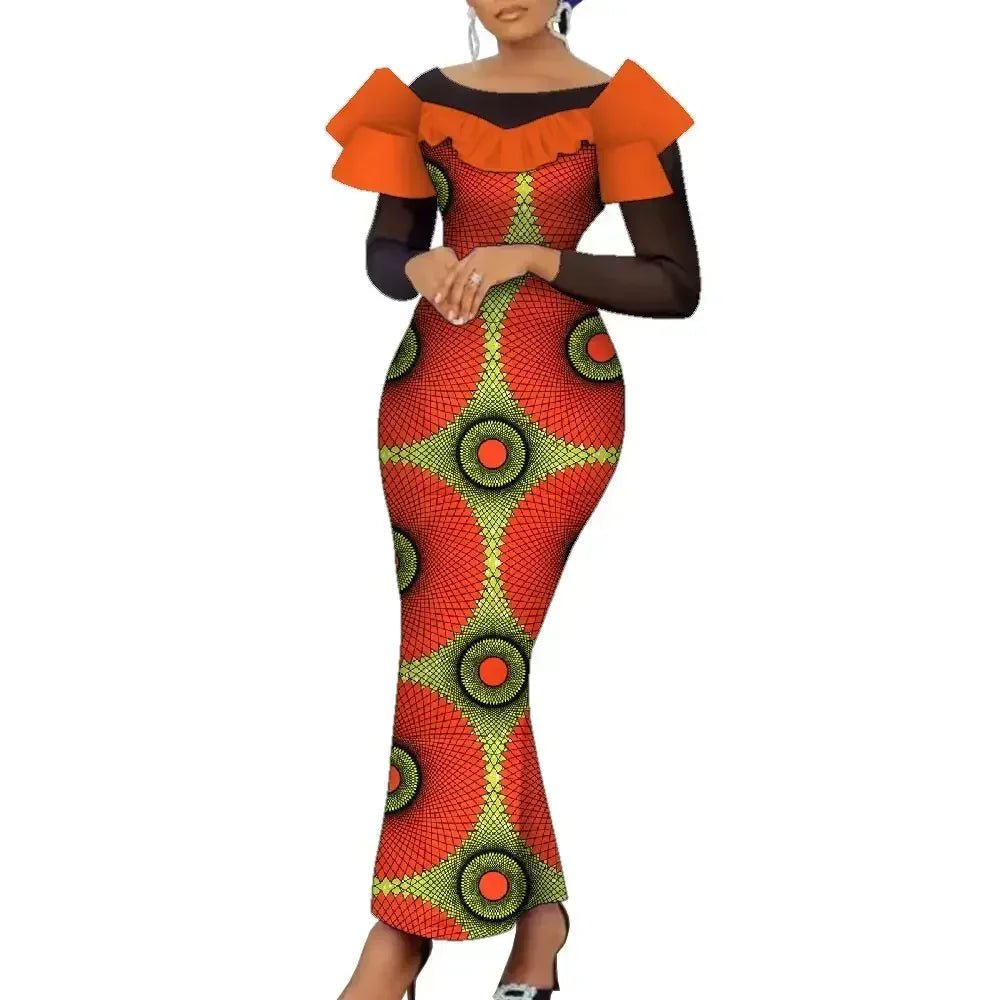 African Maxi Dress for Women - Traditional Dashiki Style  Flexi Africa