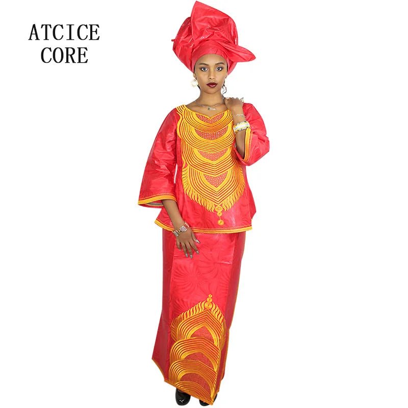 Elegant African Embroidered Abaya Dress for Women – Plus Size Luxury Party & Church Outfit - Free Delivery Worldwide only at Flexi Africa