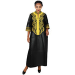 Elegant African Embroidered Dress for Women – Plus Size Party, Church & Special Occasion Attire - Free Delivery Worldwide