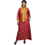 Elegant African Embroidered Dress for Women – Plus Size Party, Church & Special Occasion Attire - Free Delivery Worldwide