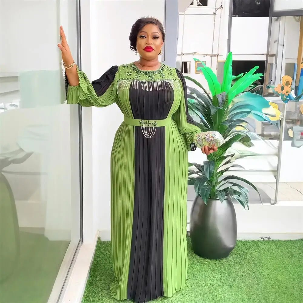 elegant african evening dresses Elegant discount evening gowns 2021 with Long Sleeves, Sequin Lace Applique, Mermaid Style, Gold Beading, and Formal Aso Ebi Prom Gown -goden Robe de