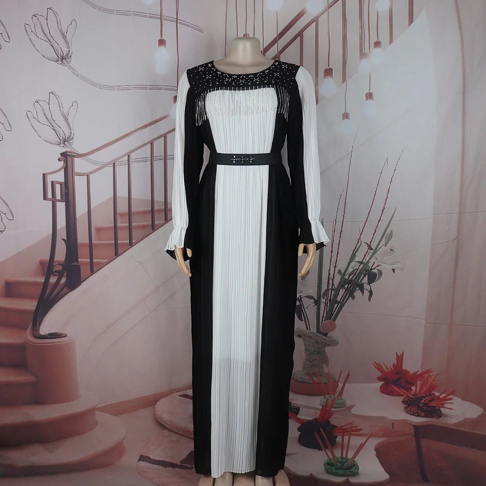 Elegant African Evening Gown for Women – Luxury Rhinestone Party Dress - Free Delivery Worldwide only at Flexi Africa