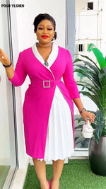 Elegant African Pleated Patchwork Maxi Dress for Women – Sleeveless Summer Party Dress - Free Delivery Worldwide only at Flexi Africa