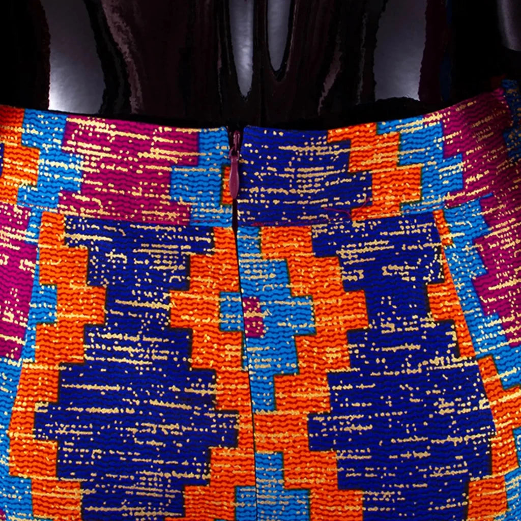 Elegant African Print 2PC Suit – Structured Blazer & High - Waisted Skirt - Free Delivery Worldwide only at Flexi Africa