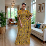 Elegant Bazin Riche African Maxi Dress for Women – Casual Loose Fit Traditional Fashion Gown - Free Delivery Worldwide only at Flexi Africa