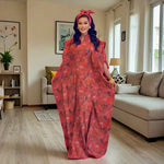 Elegant Bazin Riche African Maxi Dress for Women – Casual Loose Fit Traditional Fashion Gown - Free Delivery Worldwide only at Flexi Africa
