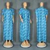 Elegant Bazin Riche African Maxi Dress for Women – Casual Loose Fit Traditional Fashion Gown - Free Delivery Worldwide only at Flexi Africa