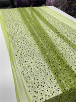 Elegant Lace Fabric – French Tulle Net with Sequins for Bridal and Special Gowns - Free Worldwide only at Flexi Africa