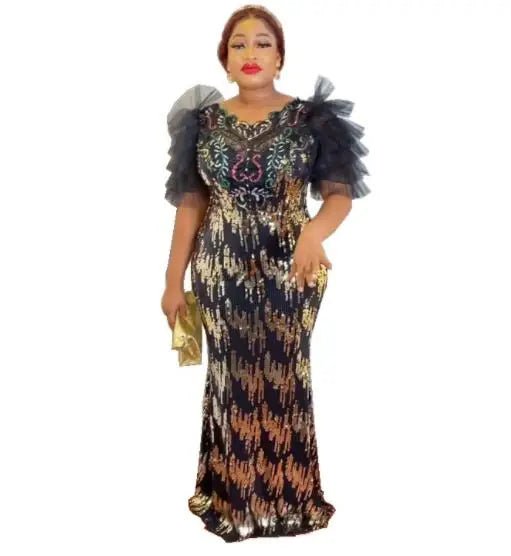 Elegant Luxury Dashiki African Dresses: High Waist Bodycon Dress - Flexi Africa - Free Delivery at www.flexiafrica.com