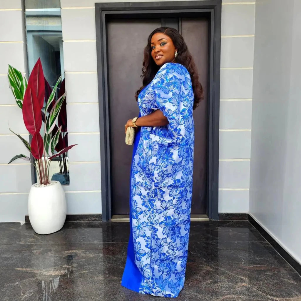 Elegant Modern African Long Dress for Women – Luxury Trending Fashion Gown - Free Delivery Worldwide only at Flexi Africa