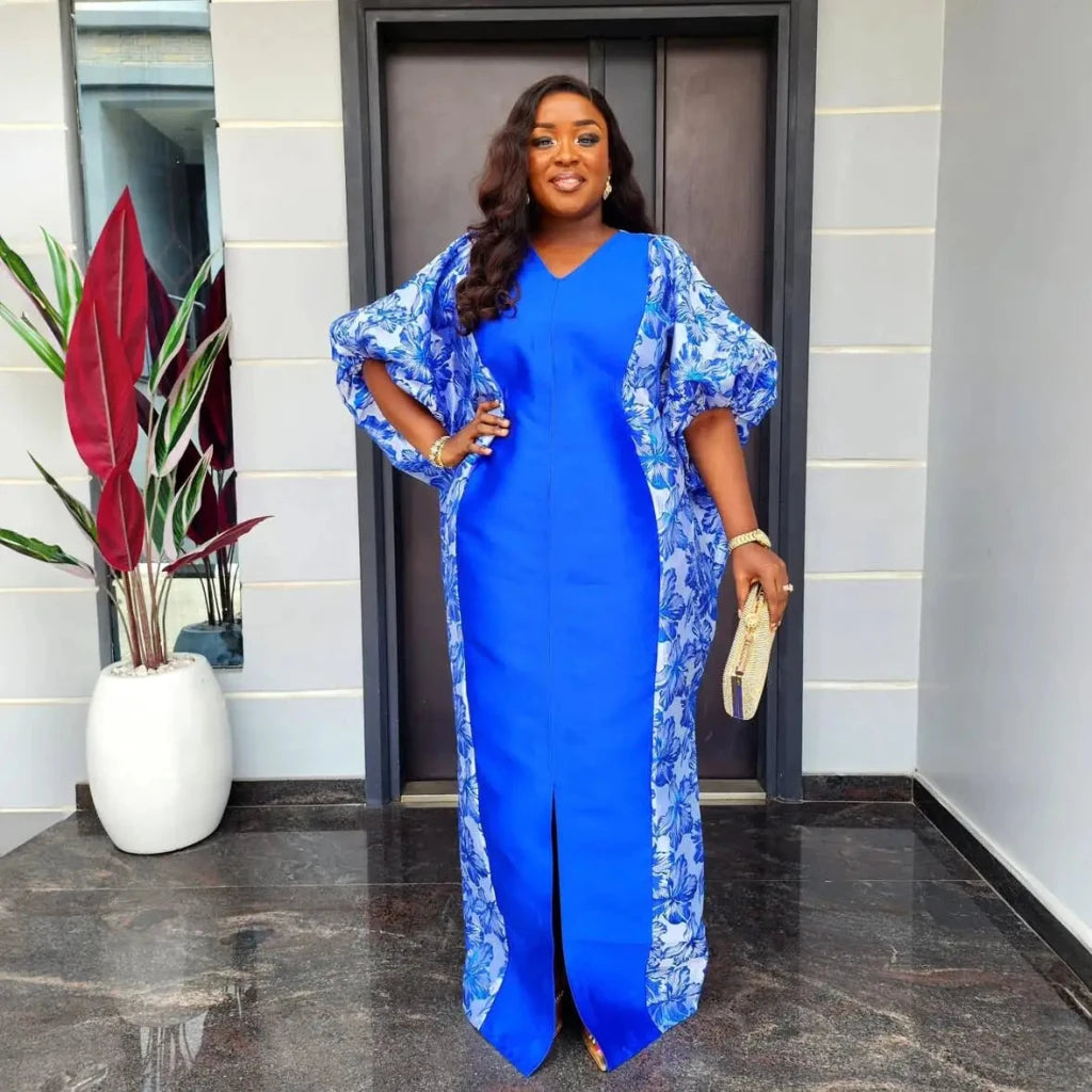 Elegant Modern African Long Dress for Women – Luxury Trending Fashion Gown - Free Delivery Worldwide only at Flexi Africa