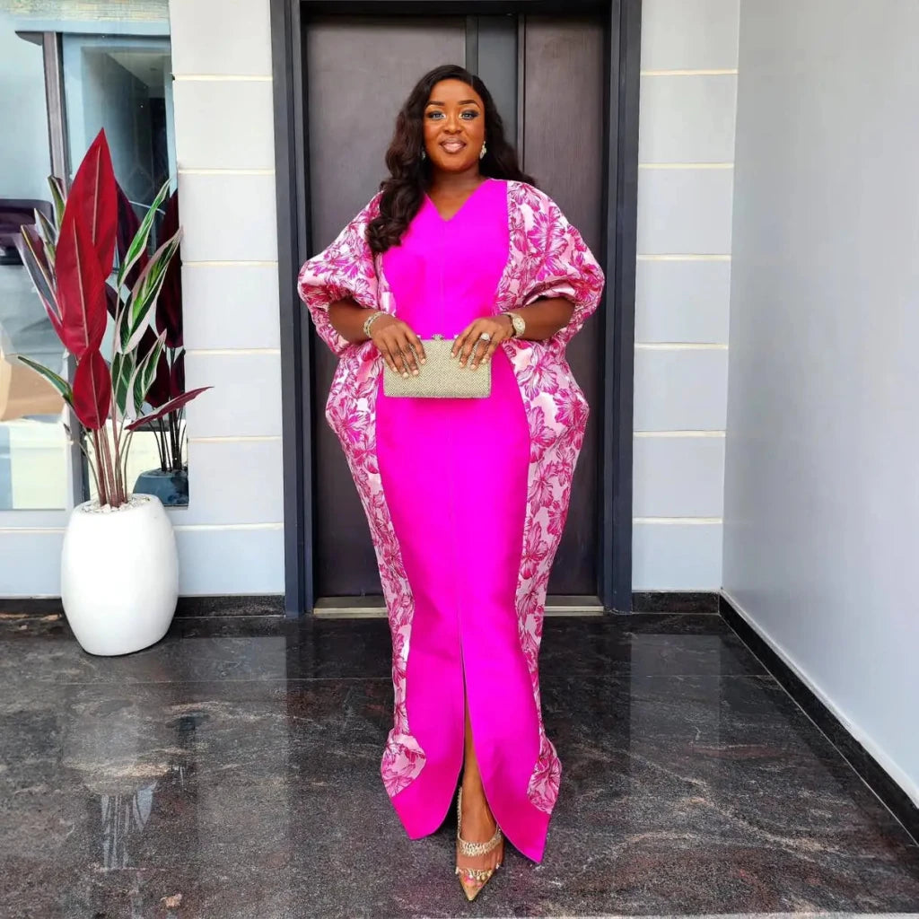 Elegant Modern African Long Dress for Women – Luxury Trending Fashion Gown - Free Delivery Worldwide only at Flexi Africa