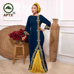 Elegant Muslim Abaya Dress – Embroidered Long Robe with Tassels for Women - Free Delivery Worldwide only at Flexi Africa